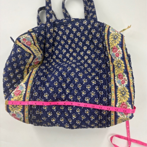 Vera Bradley Cottagecore Royal Blue Flower Double handle shoulder bag - Picture 7 of 11